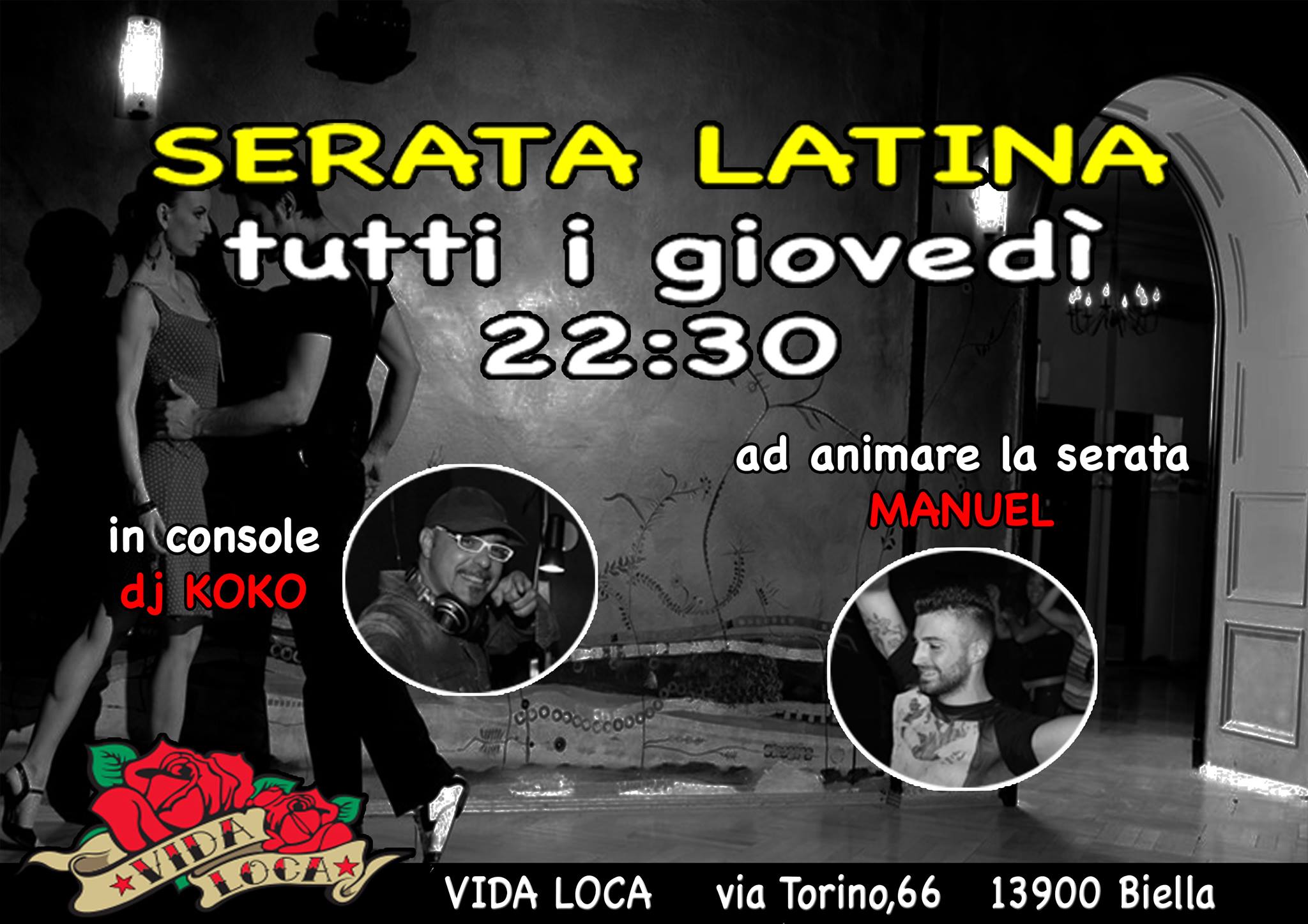 Serata latina GIOVEDI 25-2-16 al VIDA LOCA