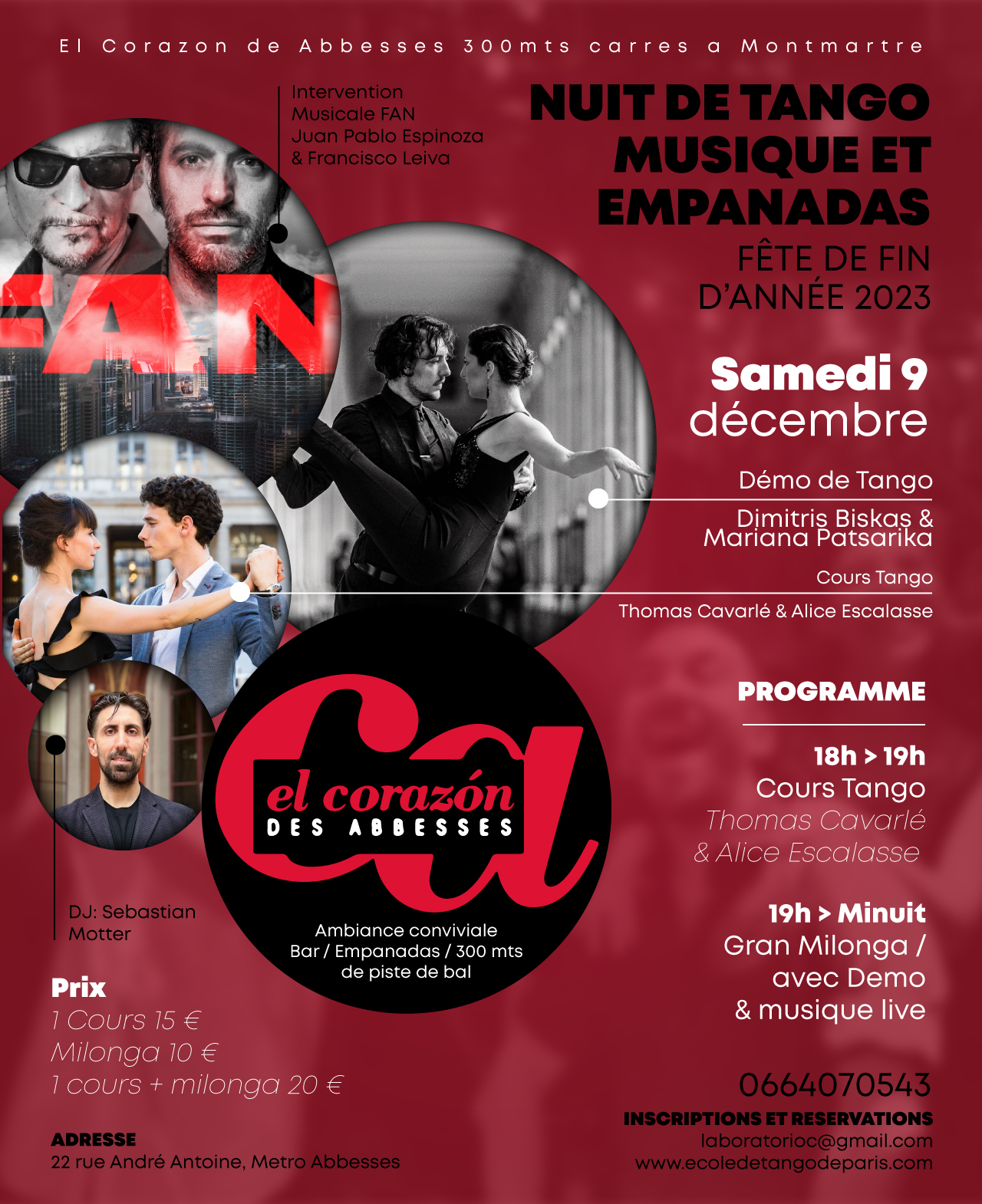 El Corazon des Abbesses 9 décembre SAMEDI