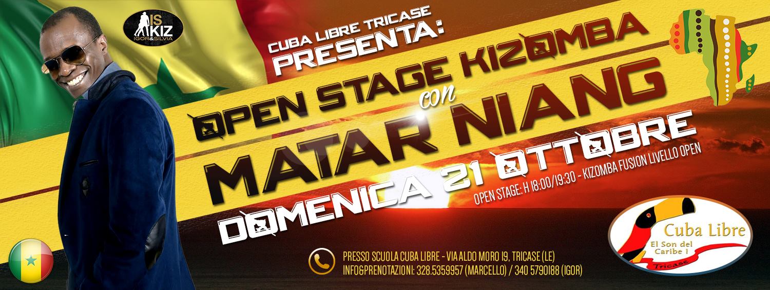 Matar&Livia Stage Kizomba Domenica 21 Ottobre 2018