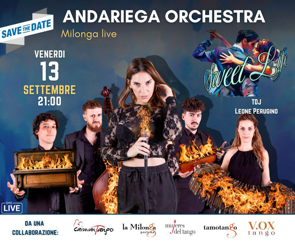 Milonga live con ๐ข๐ฟ๐พ๐๐ฒ๐๐๐ฎ ๐ง๐ถฬ๐ฝ๐ถ๐ฐ๐ฎ ๐๐ป๐ฑ๐ฎ๐ฟ๐ถ๐ฒ๐ด๐ฎ_ultima milonga estiva_SWEET LIFE