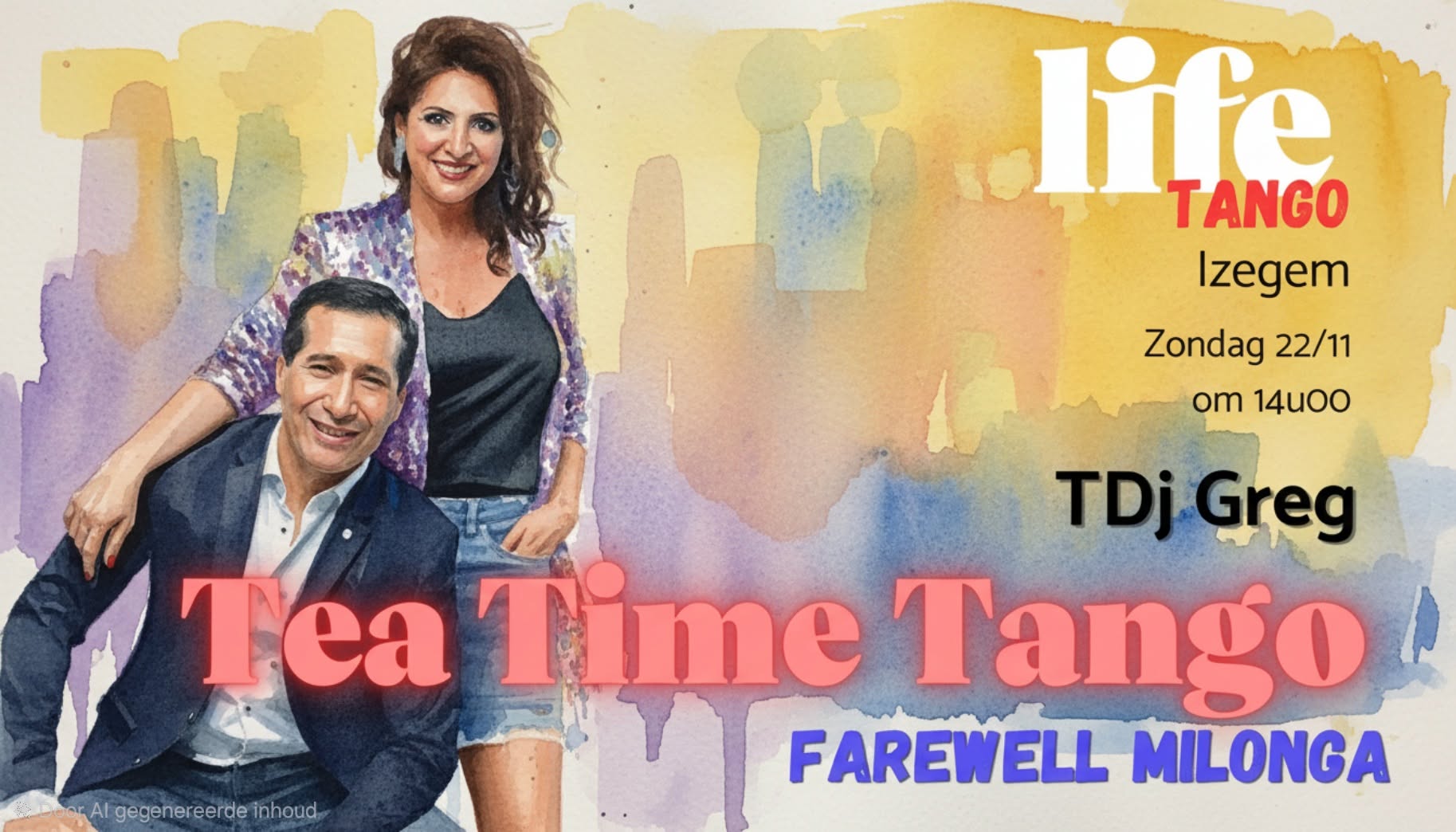 Tea Time Tango met Tdj Greg. "Farewell milonga" Cristian Correa en Miriam Copello
