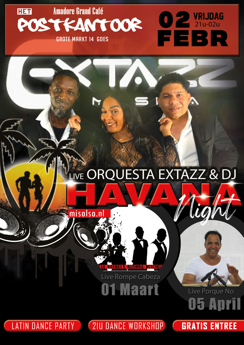 Havana Night • Live Orquesta Extazz • Postkantoor Goes