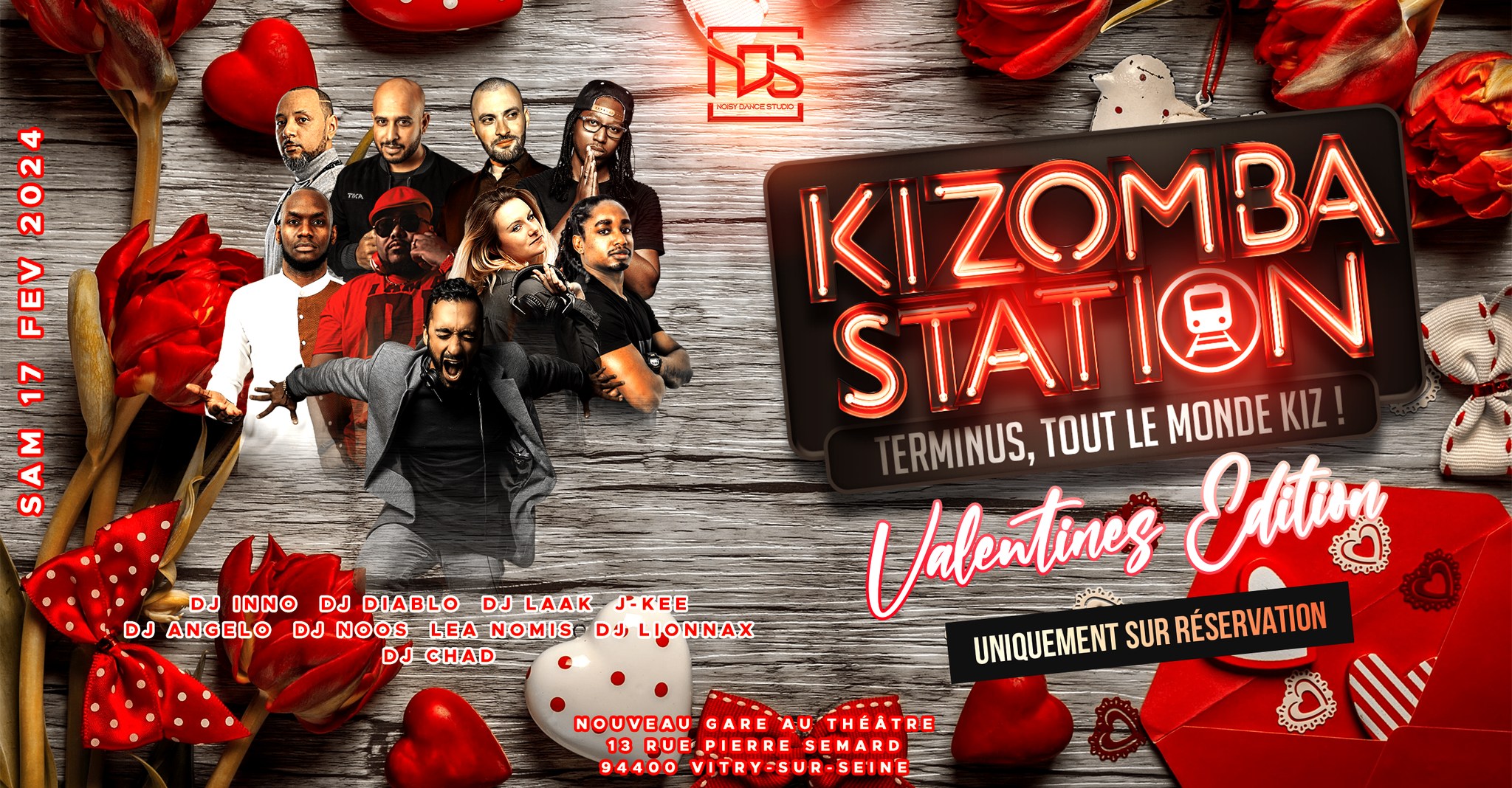 Kizomba Station - Samedi 17 Fevrier 2024 - Valentines Edition (Red Touch)