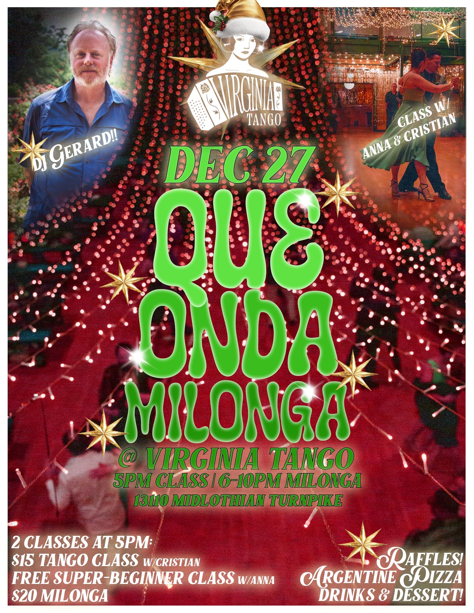 !Que Onda Milonga! December 27th at Virginia Tango with DJ Gerard!!