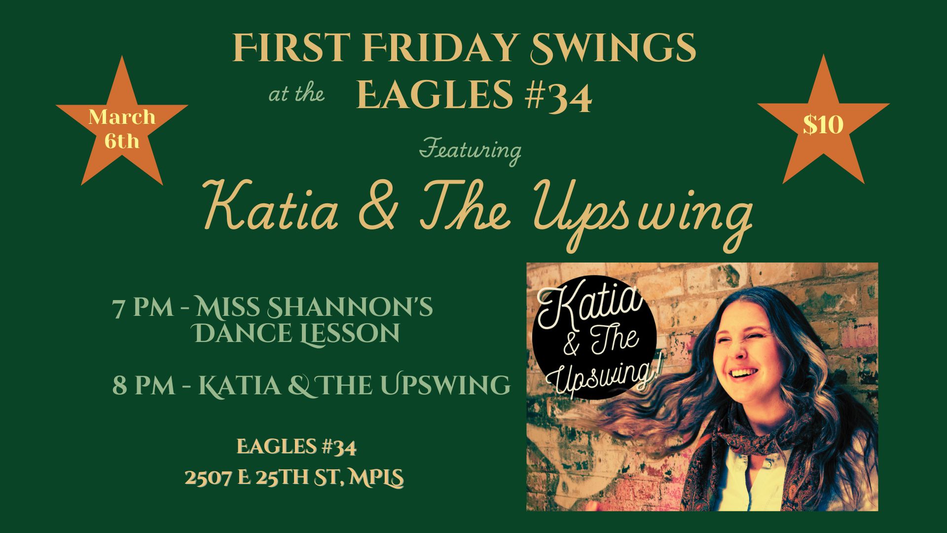 Katia & The Upswing at Friday Swings at the Eagles #34 3 6