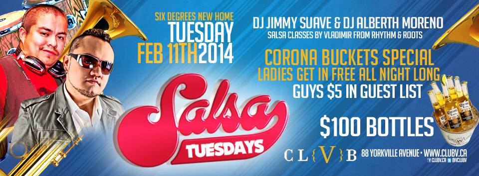 ✫ SALSA TUESDAYS INSIDE @ CLUB V ✫