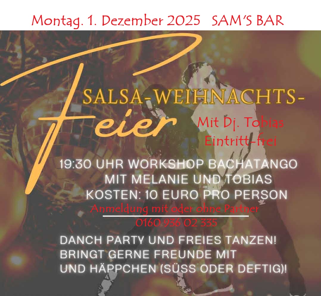 Salsa-Weihnachts-Feier mit Bachata-Tango Workshop