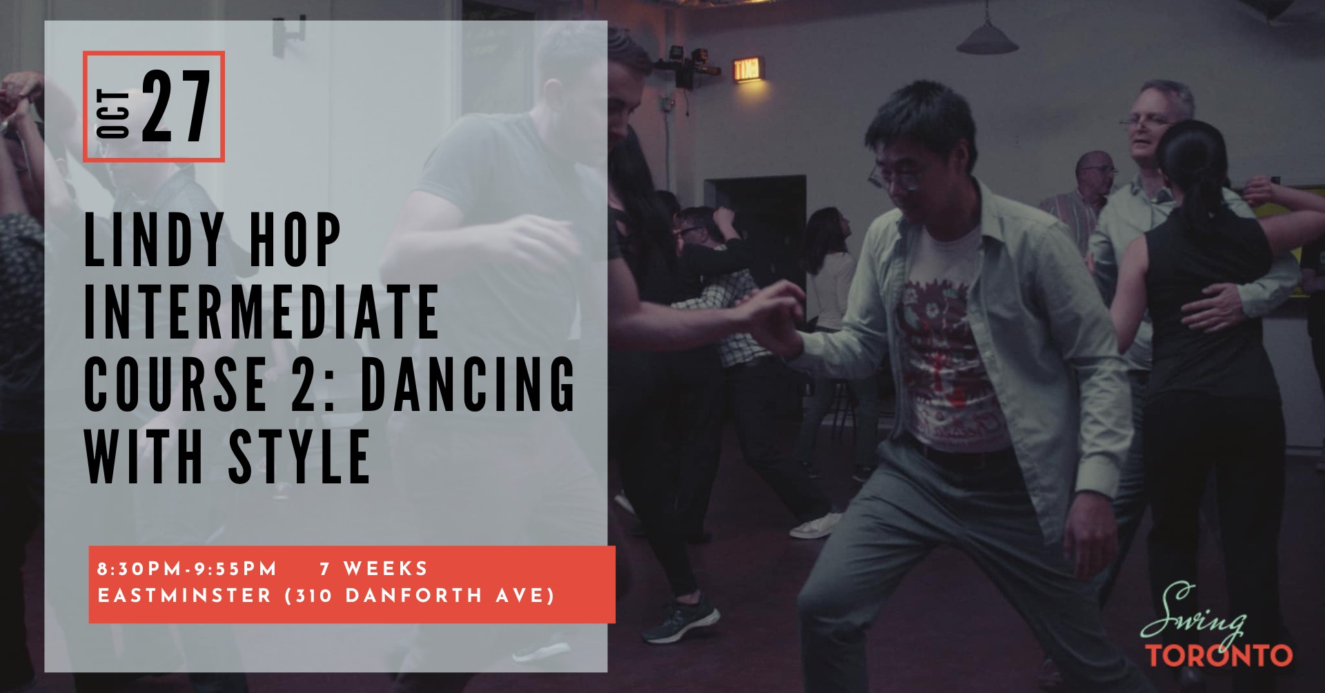 Lindy Hop Intermediate 2 Course Starts Monday October 27th! 7 Weeks!