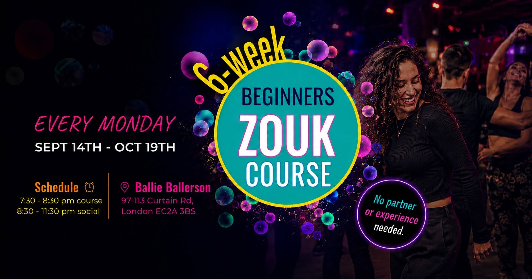 6 Week Beginners Zouk Course - Mondays, Shoredtich