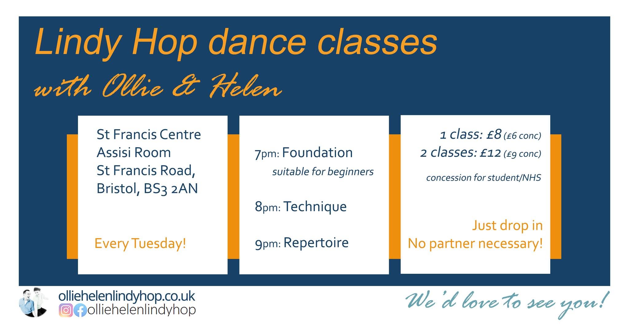 Lindy Hop Classes with Ollie & Helen