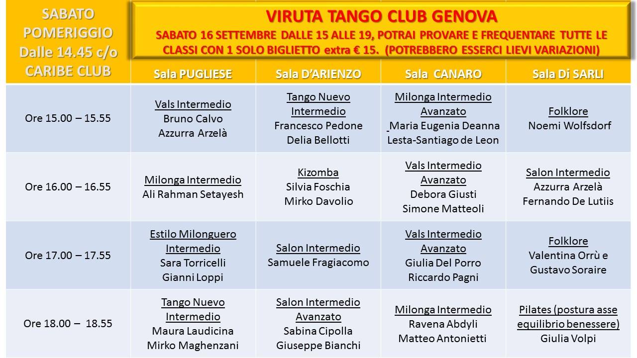 Workshop pomeridiano La Viruta Tango Club