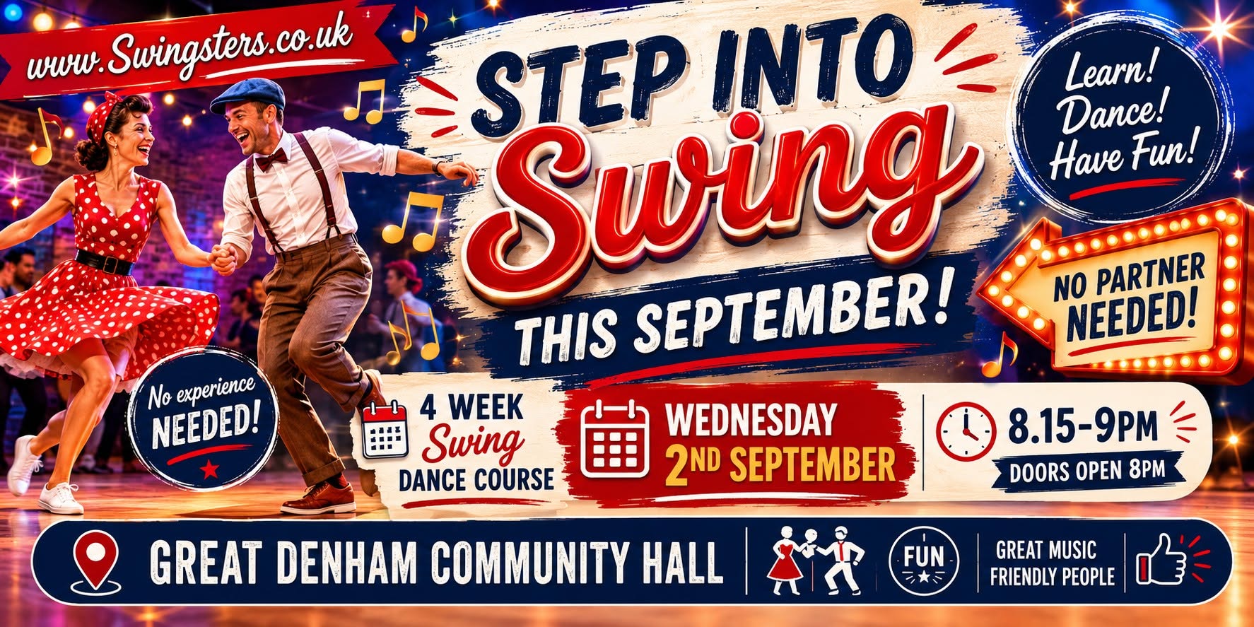 Swingsters Step into Swing - 4 week beginners Swing Dance Course