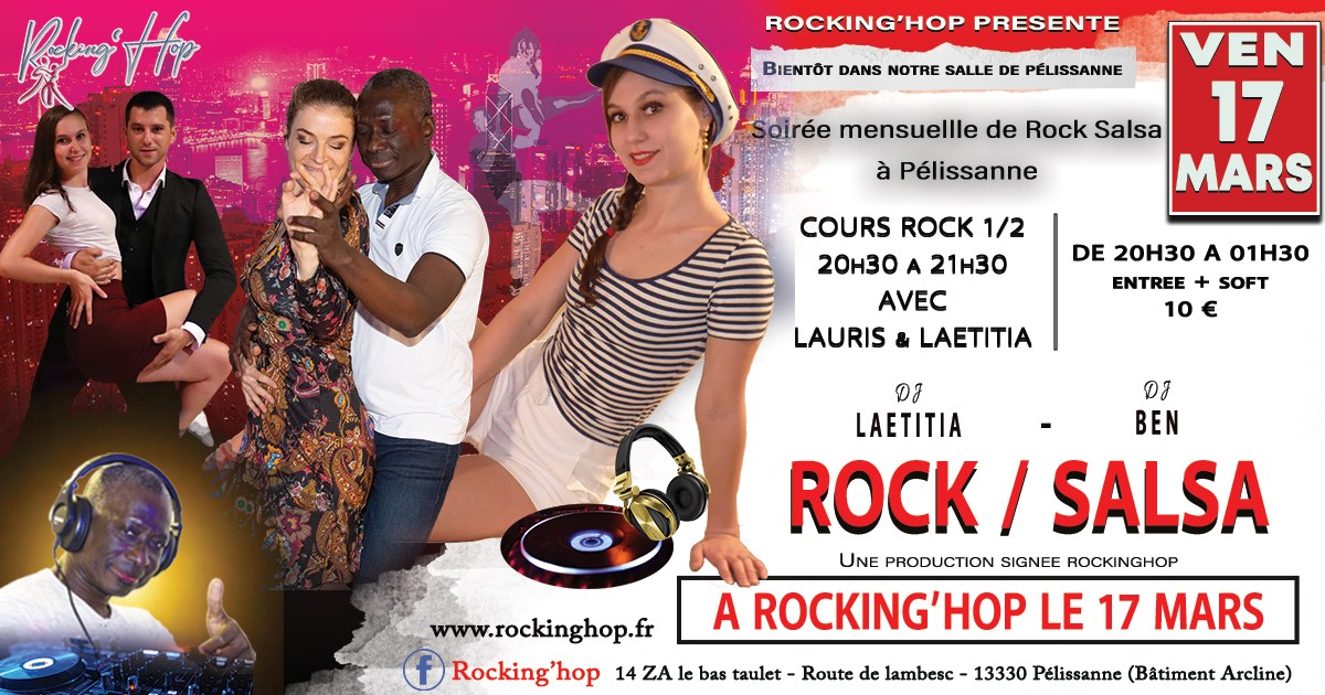 Soirée mensuelle ROCK-SALSA de Rocking'hop