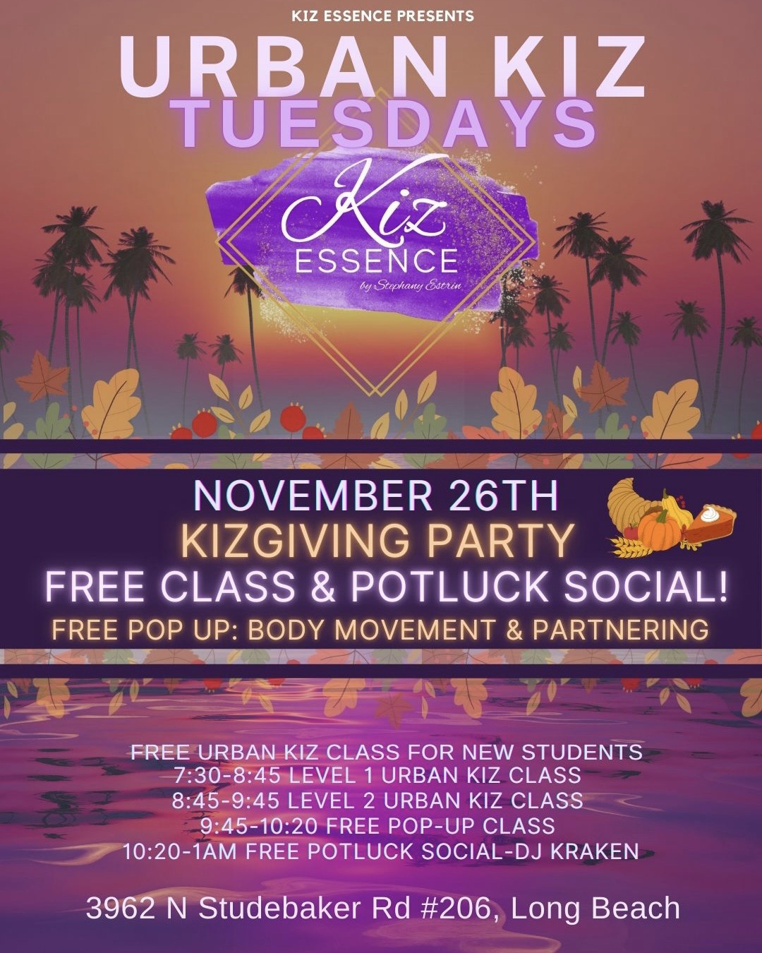 🍁Free KizGiving Class & Potluck Social🍁