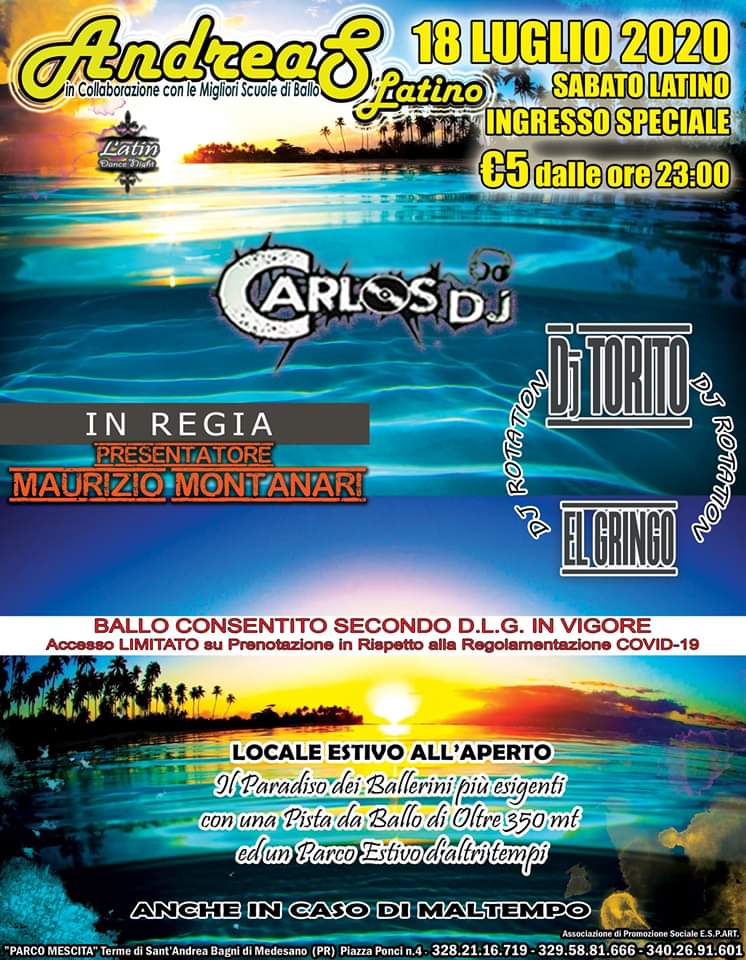 Andreas Latino- Estate Latina con Dj Carlos+Torito Salsa&Bachata