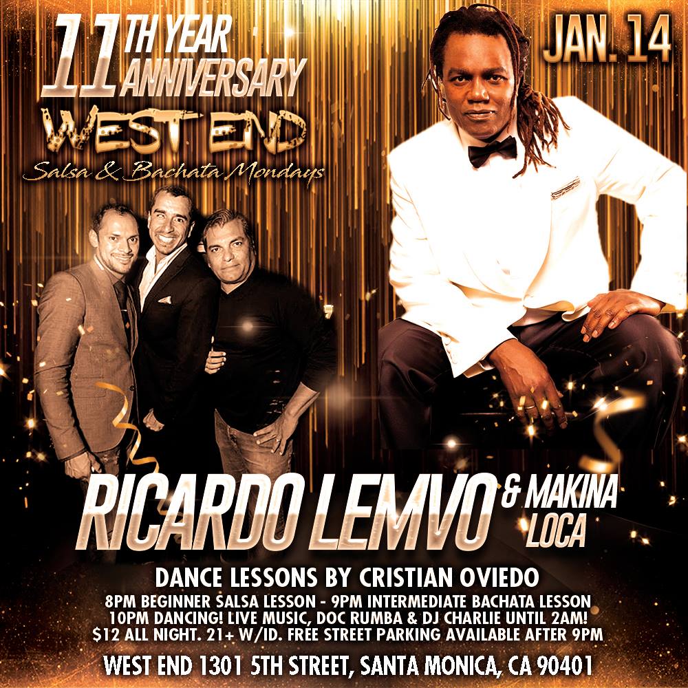 WEST END 11th Year Anniversary! Ricardo Lemvo LIVE!
