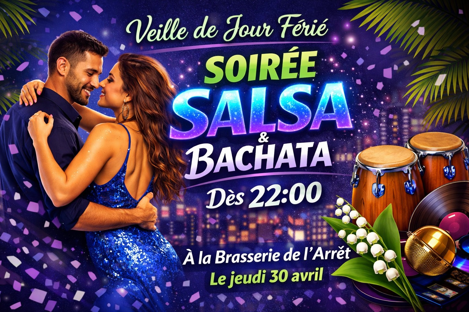 SB Party (veille de jour férié) avec DJ Ladysalsa (pas de workshops)