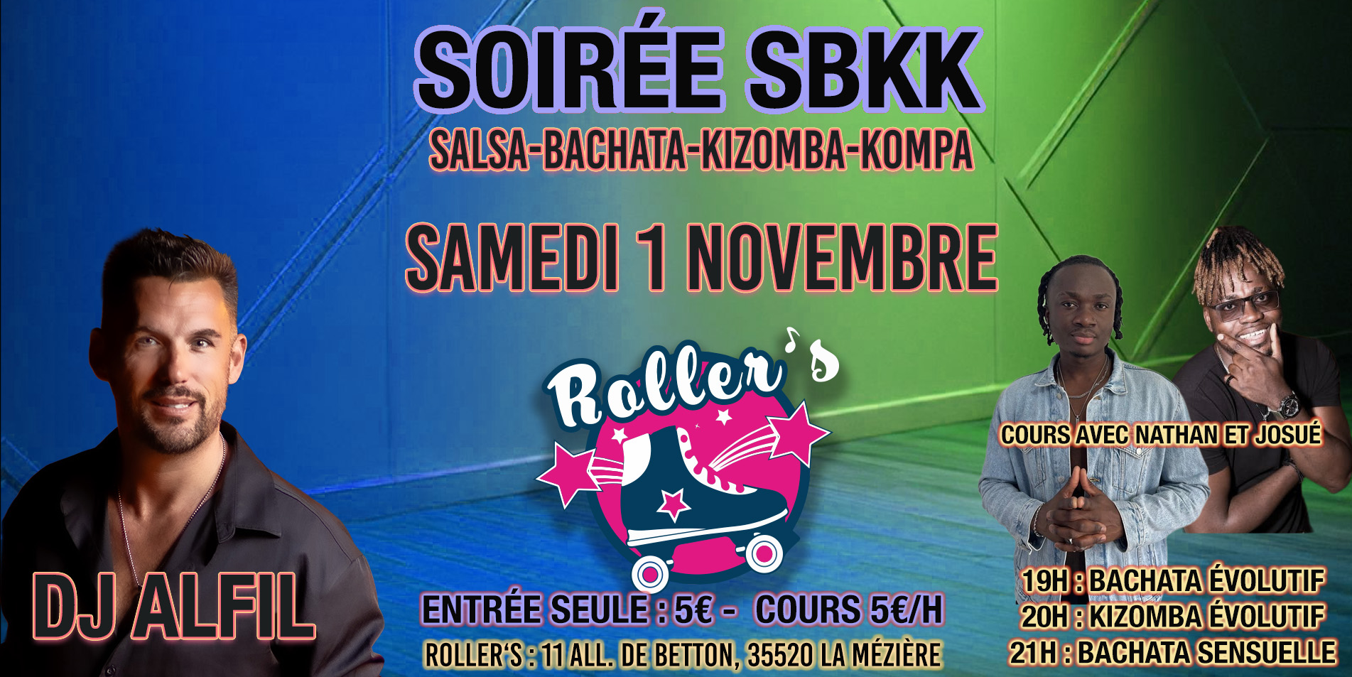 RENNES : Soirée SBKK - Roller's - Cours avec Josué et Nathan Mix DJ Alfil