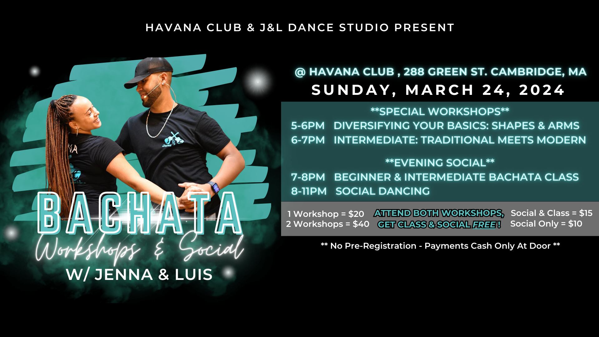 Jenna & Luis Bachata Workshops @ Havana Club