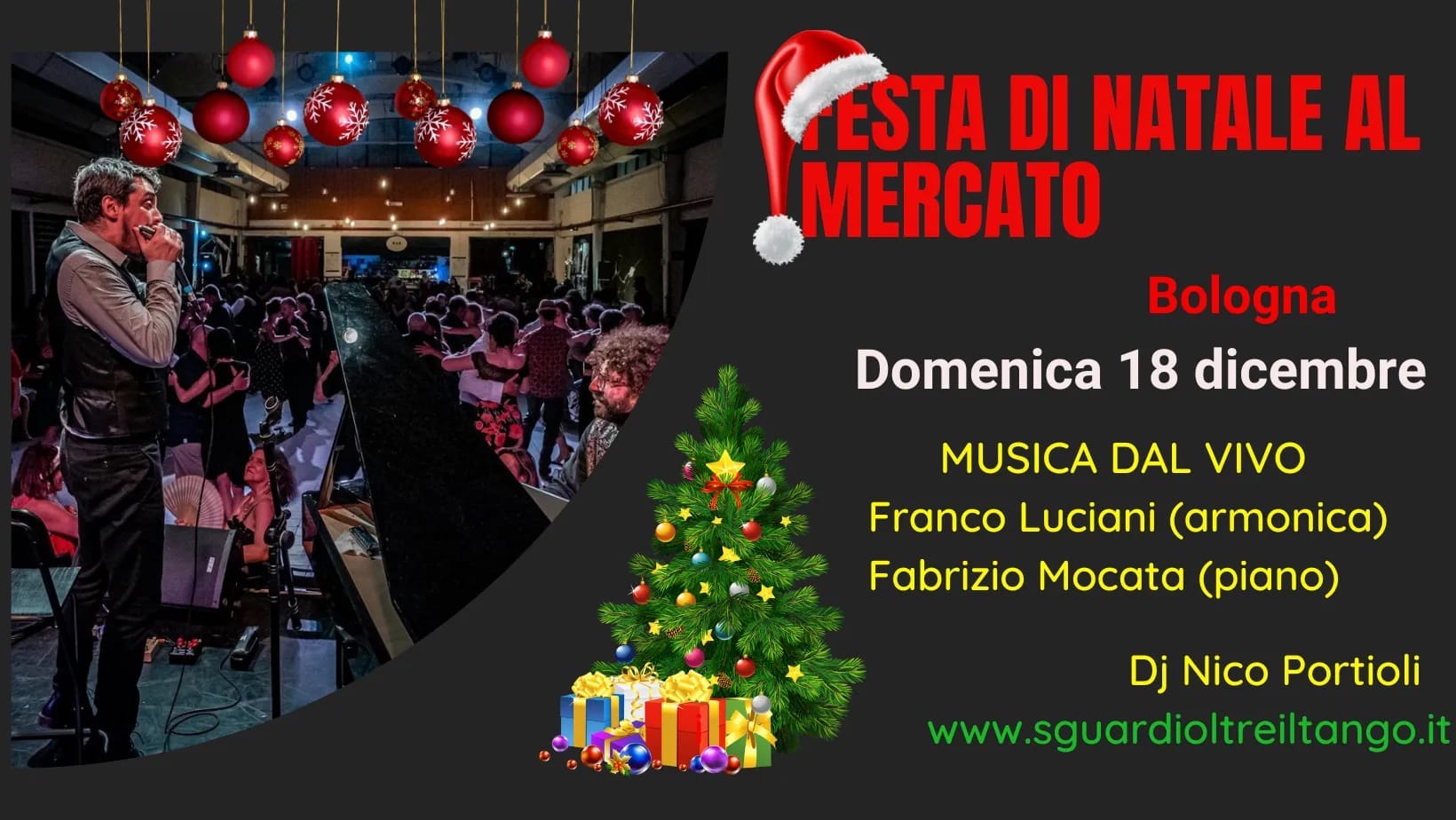 Festa di Natale con musica live di Franco Luciani e Fabrizio Mocata! dj Nico Portioli!