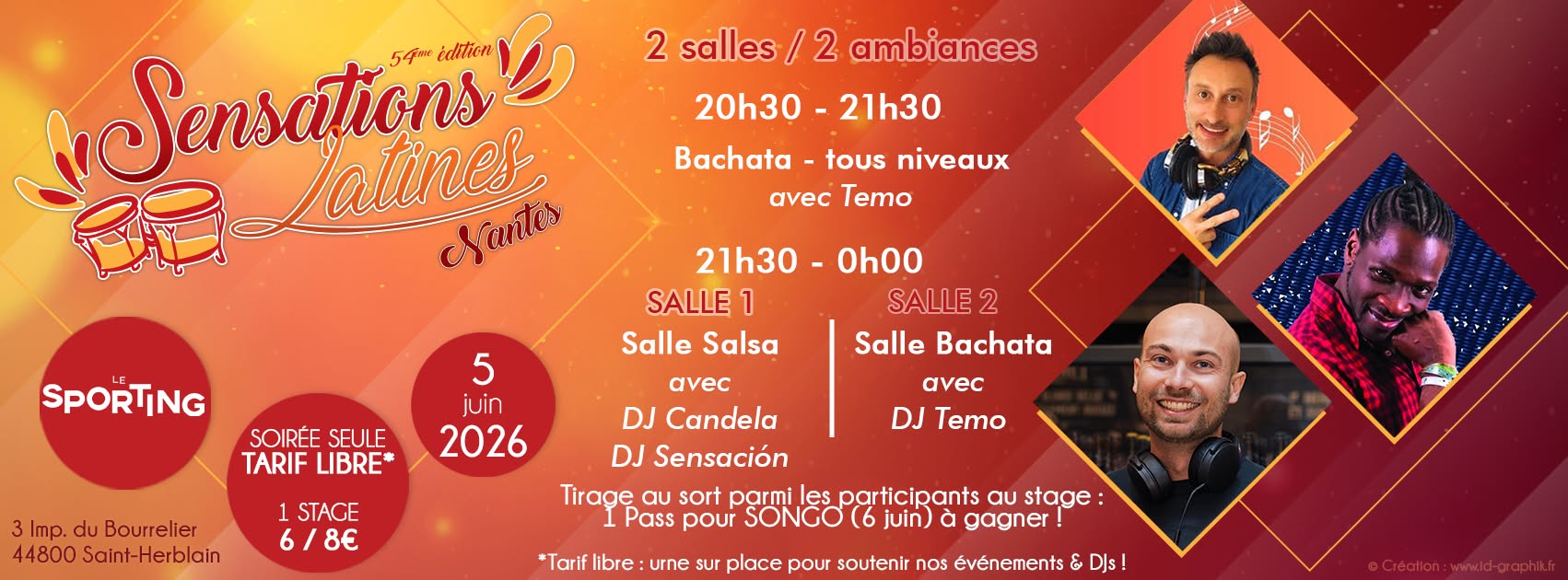 🕺💃 Sensations Latines #54 - Salsa & Bachata au Sporting Nantes !