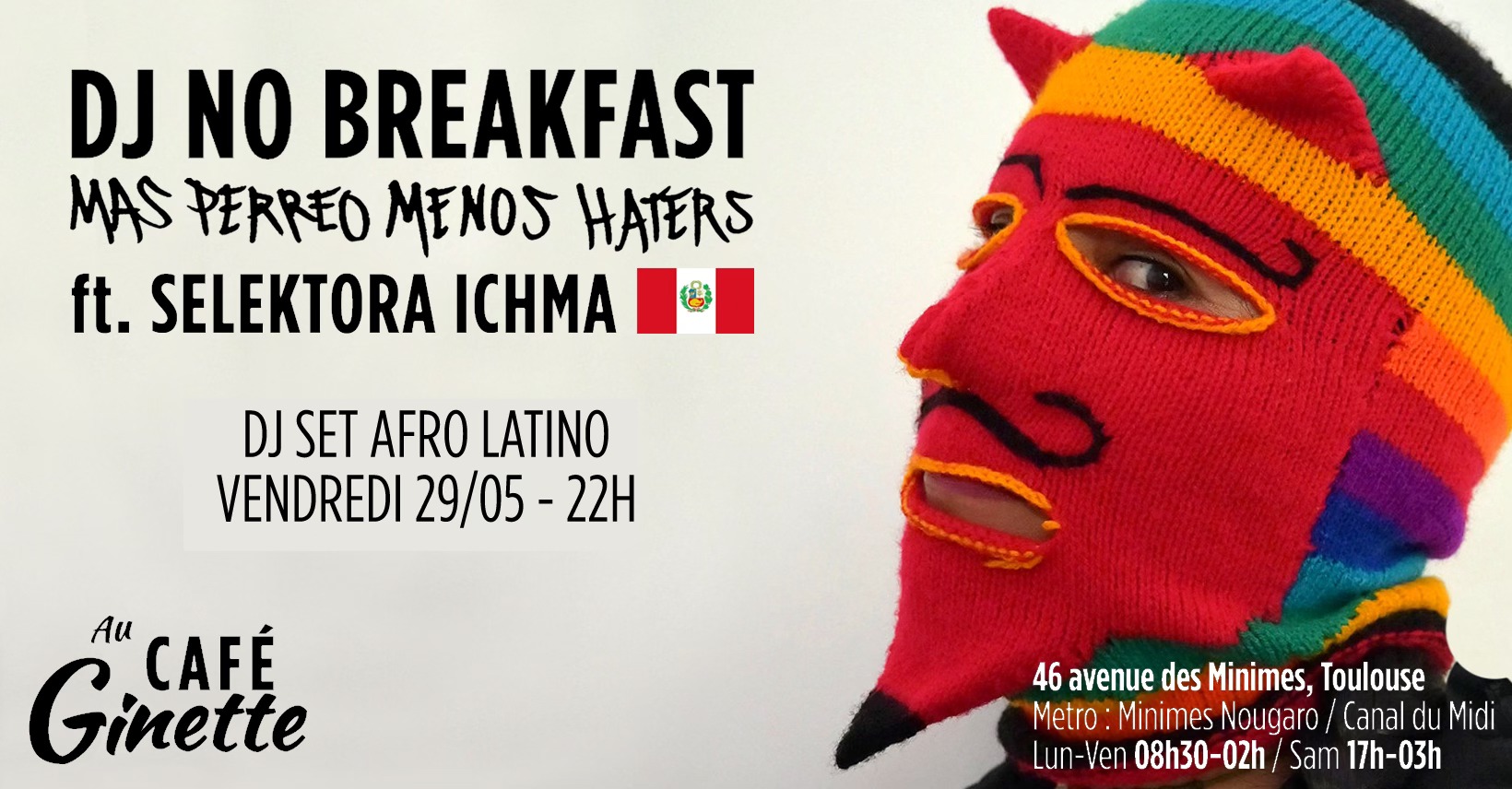DJ NO BREAKFAST feat SELEKTORA ICHMA (Lima🇵🇪) Mas Perreo Menos Haters @ Café Ginette