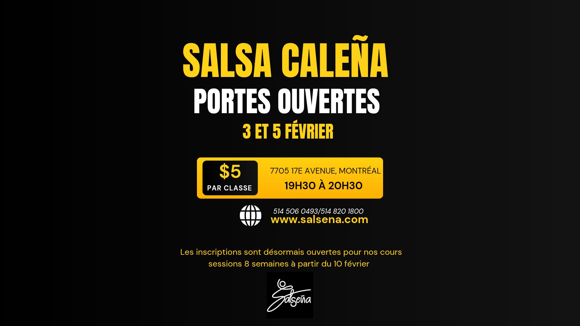 PORTES OUVERTES SALSA CALEÑA 3 & 5 FÉVRIER