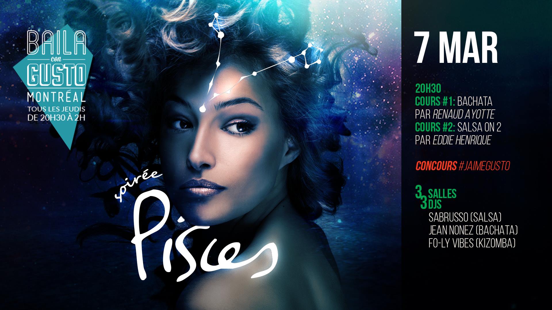 Baila Con Gusto *Montréal* - Soirée Pisces