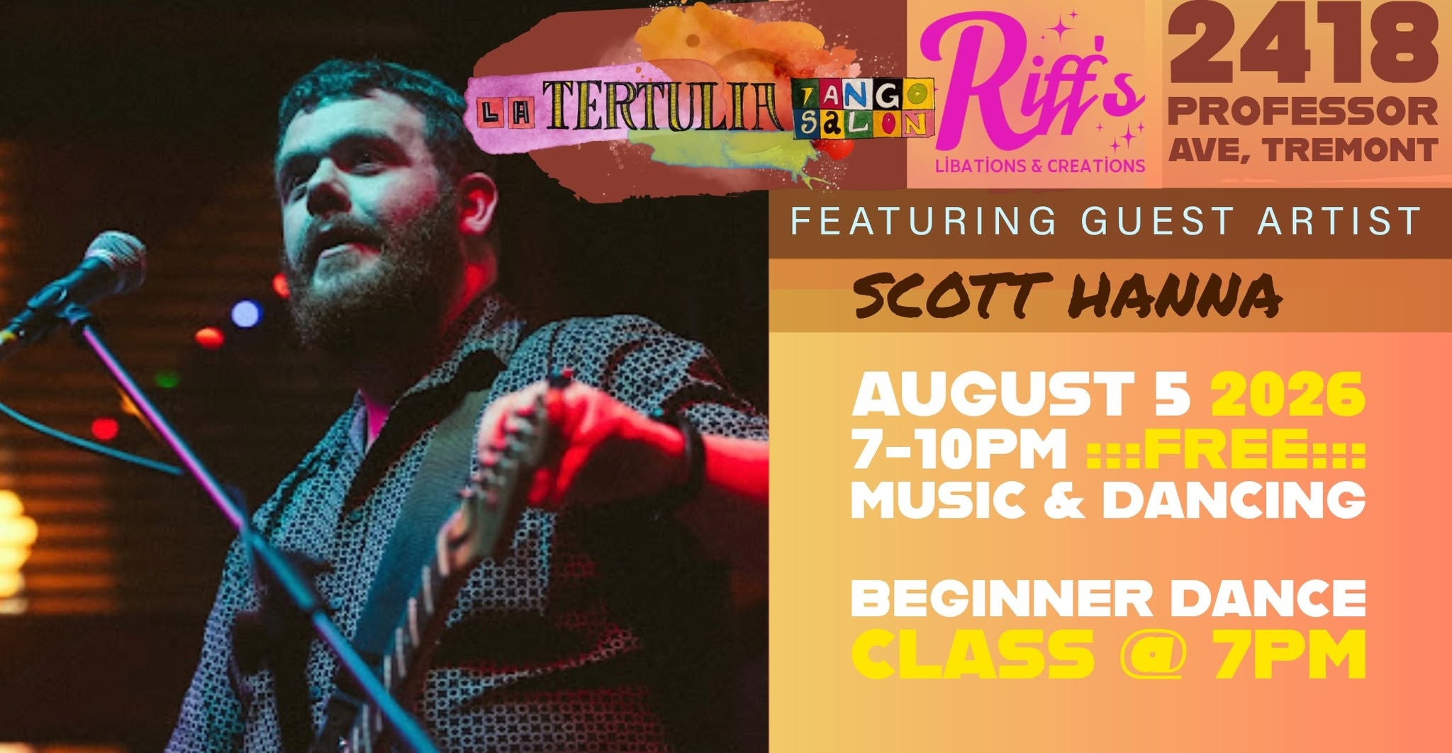 La Tertulia: Tango Salon feat. Scott Hanna