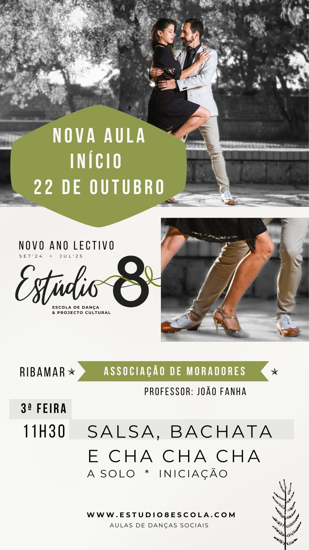 ★ Estúdio 8 - Nova Aula de Salsa, Bachata e Cha Cha Cha em Ribamar (Início 22 Out) - João Fanha ★