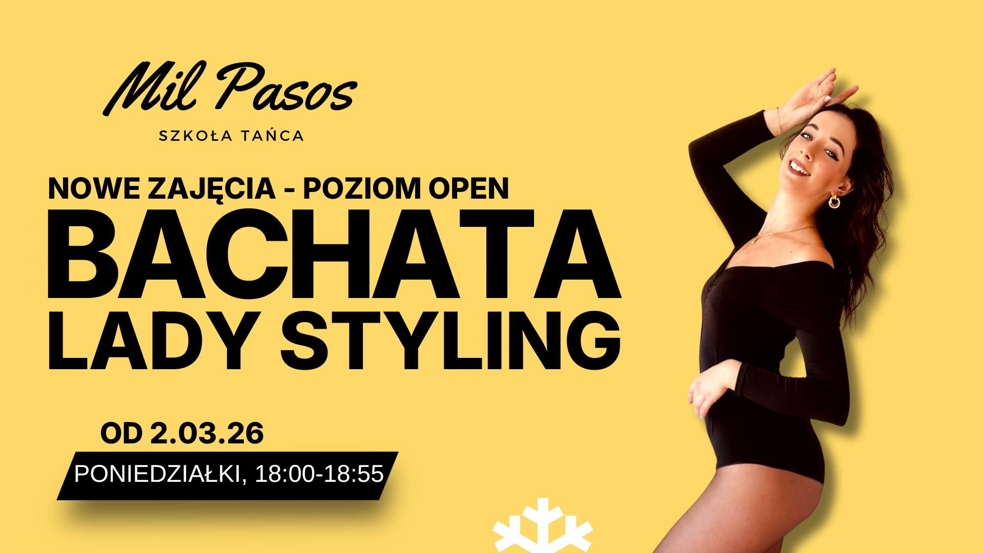 Nowe zajęcia BACHATA LADY STYLING z Karoliną P. OPEN - 02.03.26, Poniedziałki 18:00-18:55!