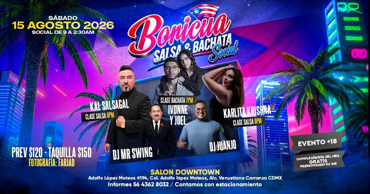 •BORICUA SALSA & BACHATA SOCIAL- 15 de AGOSTO 🇵🇷🔥