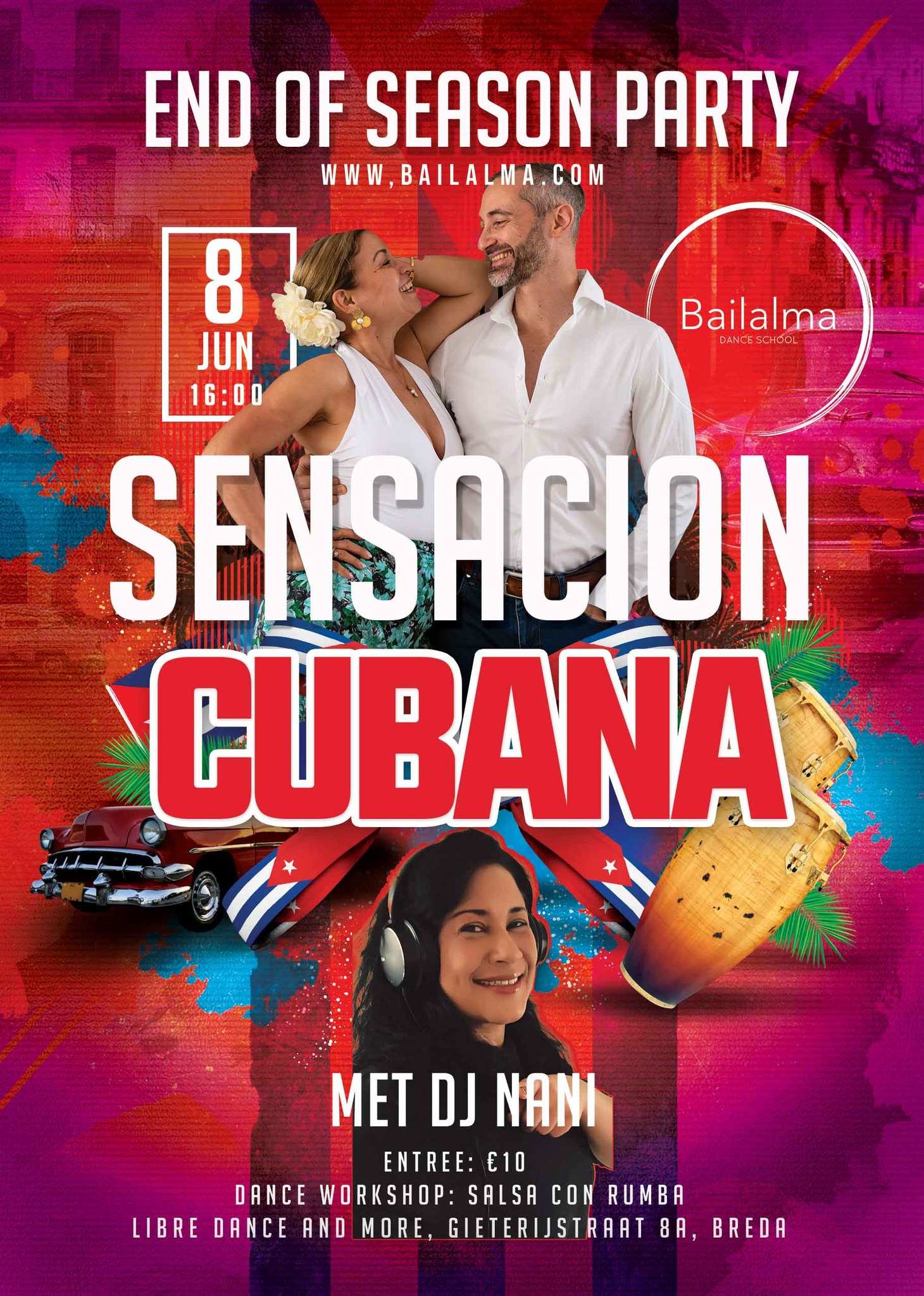 Sensación Cubana Cubaanse Salsa Matinee 8 Juni 2025