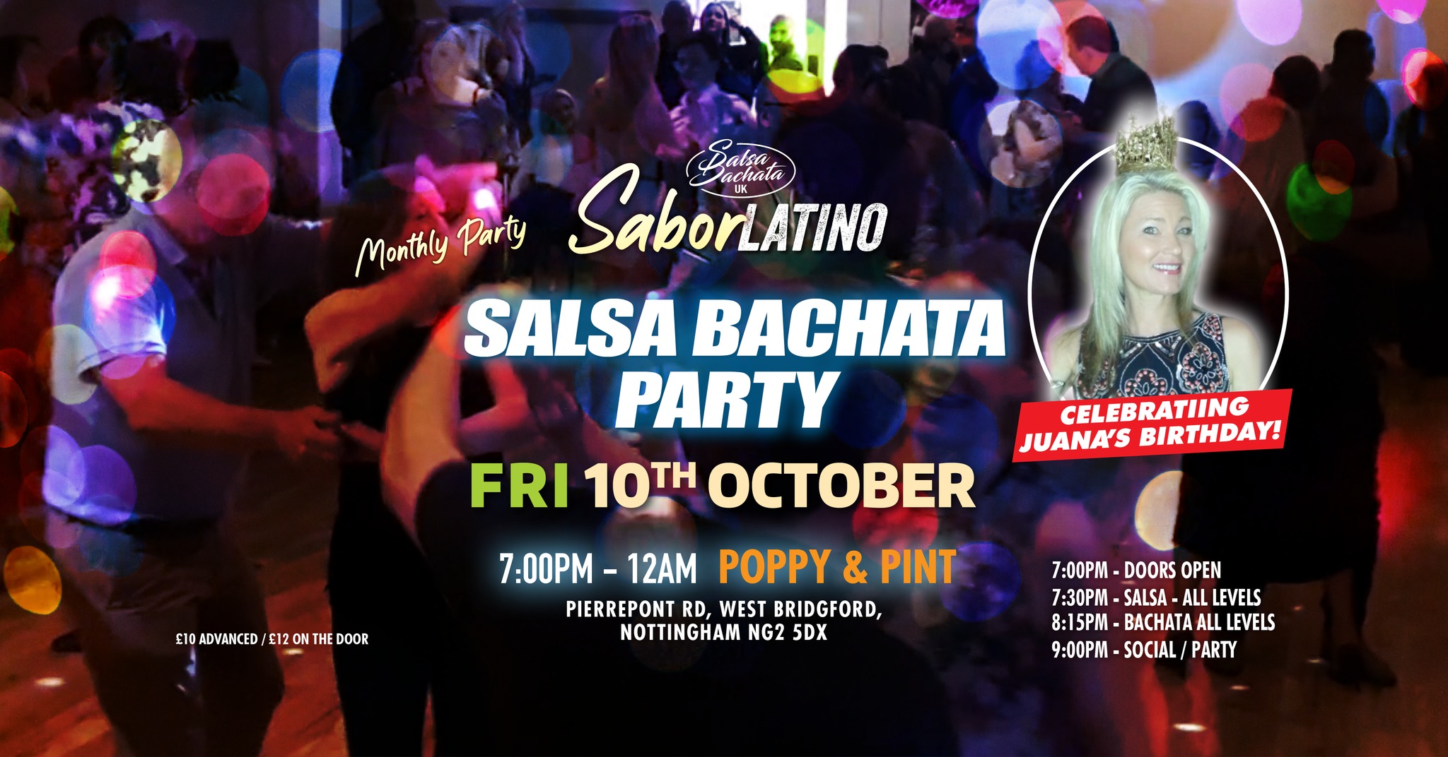 β
Sabor Latino β
Salsa Bachata Party at Poppy & Pint