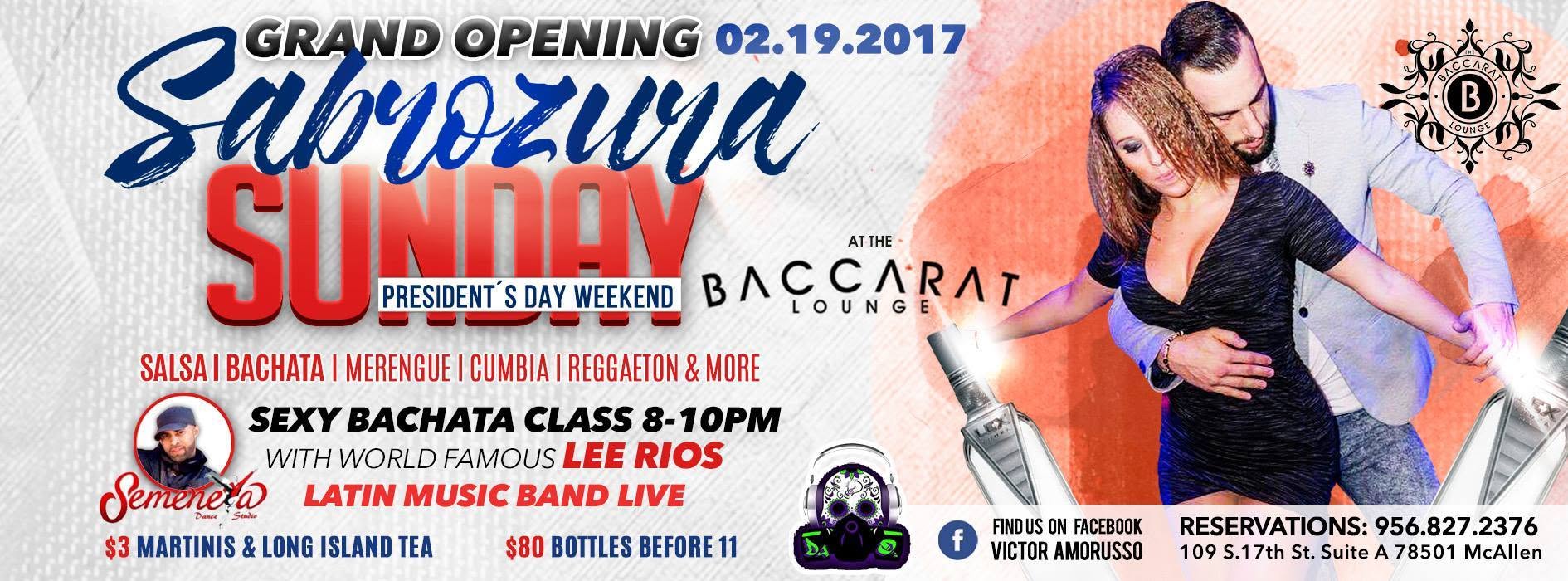 Sabrozura Sundays at Baccarat McAllen
