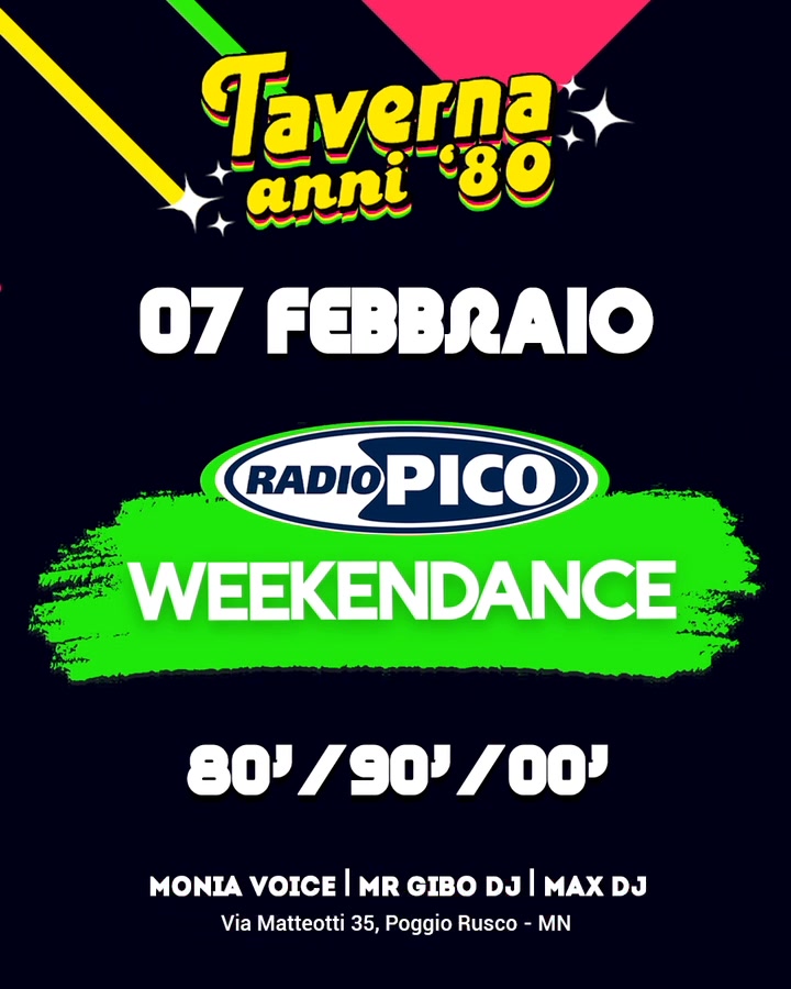 TAVERNA ANNI '80 - WEEKEND DANCE