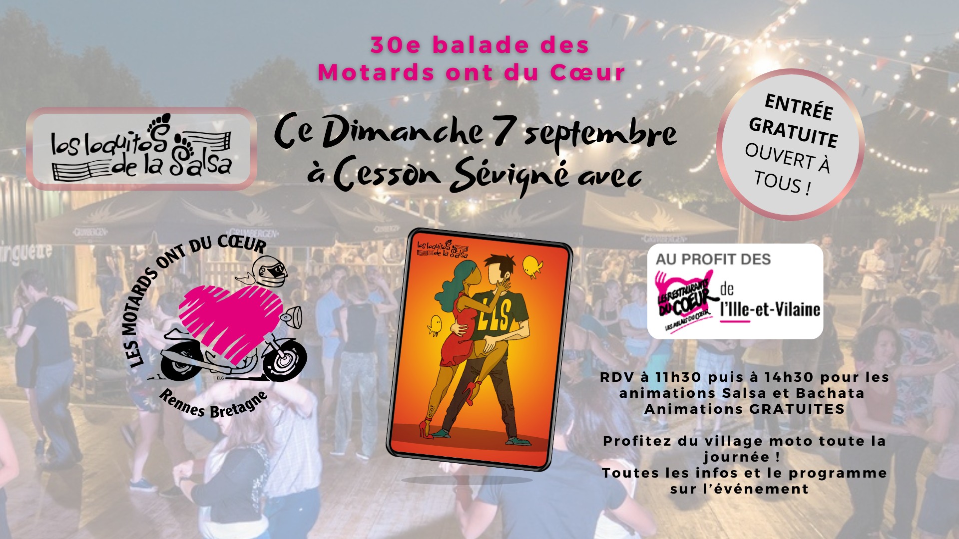 Salsa Bachata Los Loquitos pour les Motards ont du Cœur