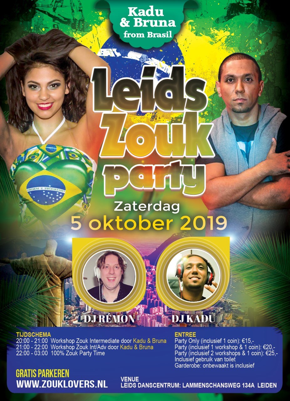 5 10: Leids Zouk Party (Leiden) with Kadu & Bruna from Rio