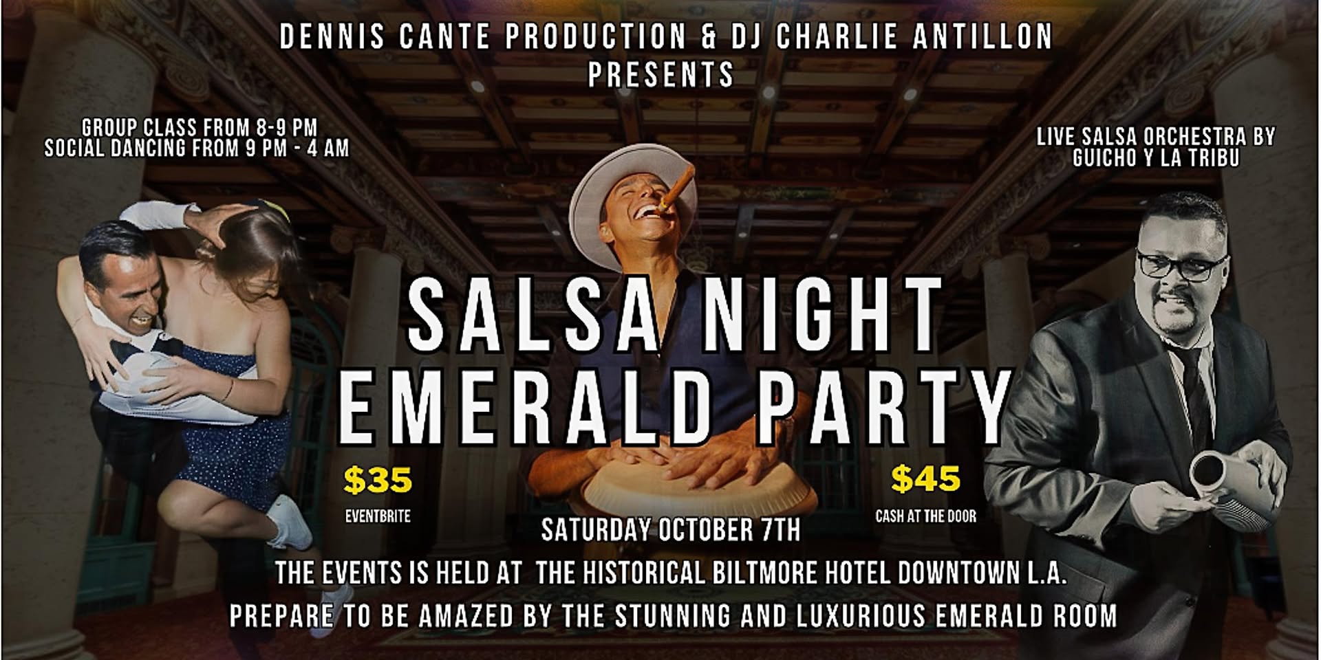 Salsa Night Emerald Party At The Biltmore Hotel Downtown L.A.