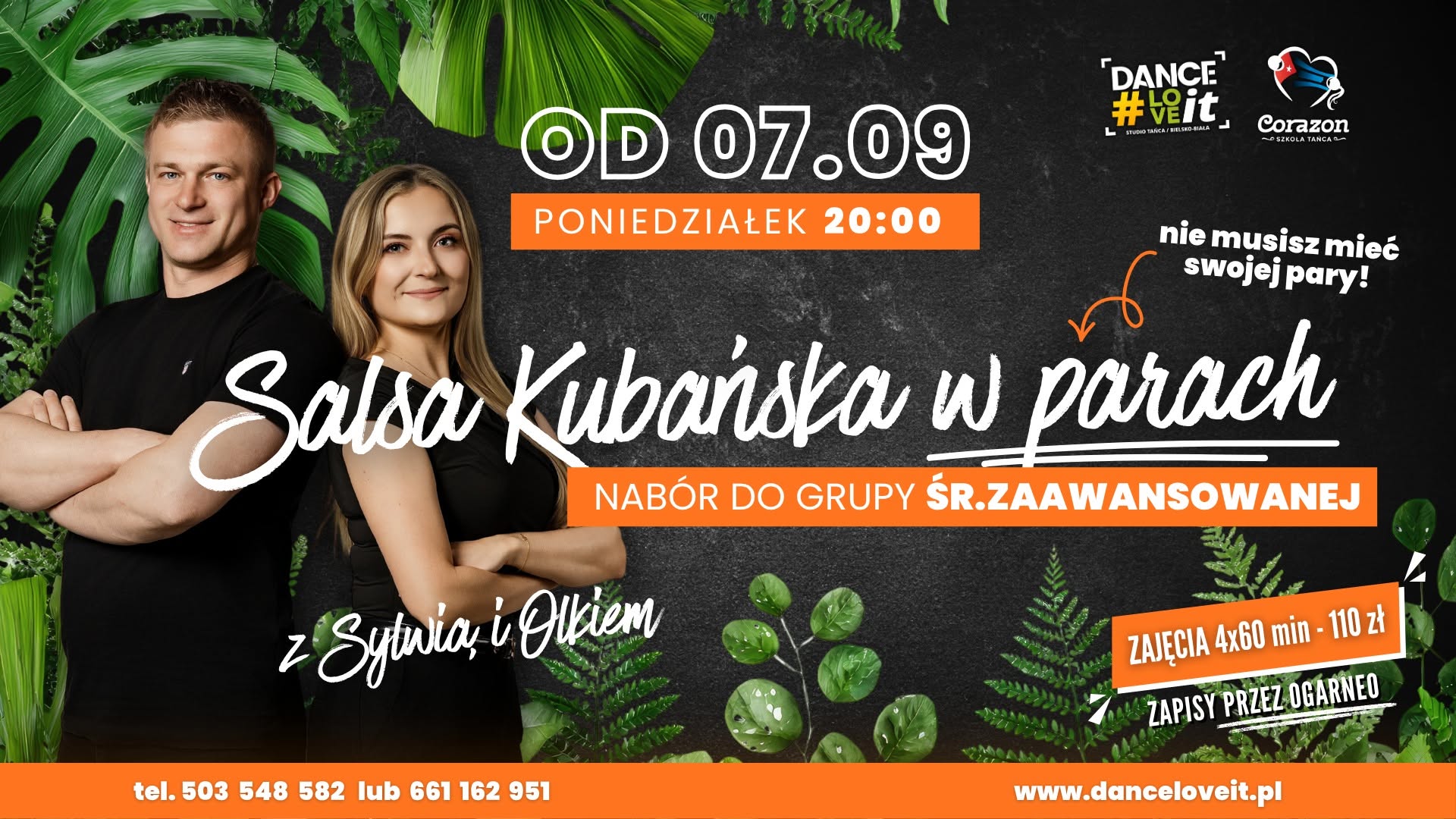 Salsa Kubańska w parach z Olkiem i Sylwią - BACK TO SCHOOL - wracamy na zajęcia po wakacjach!