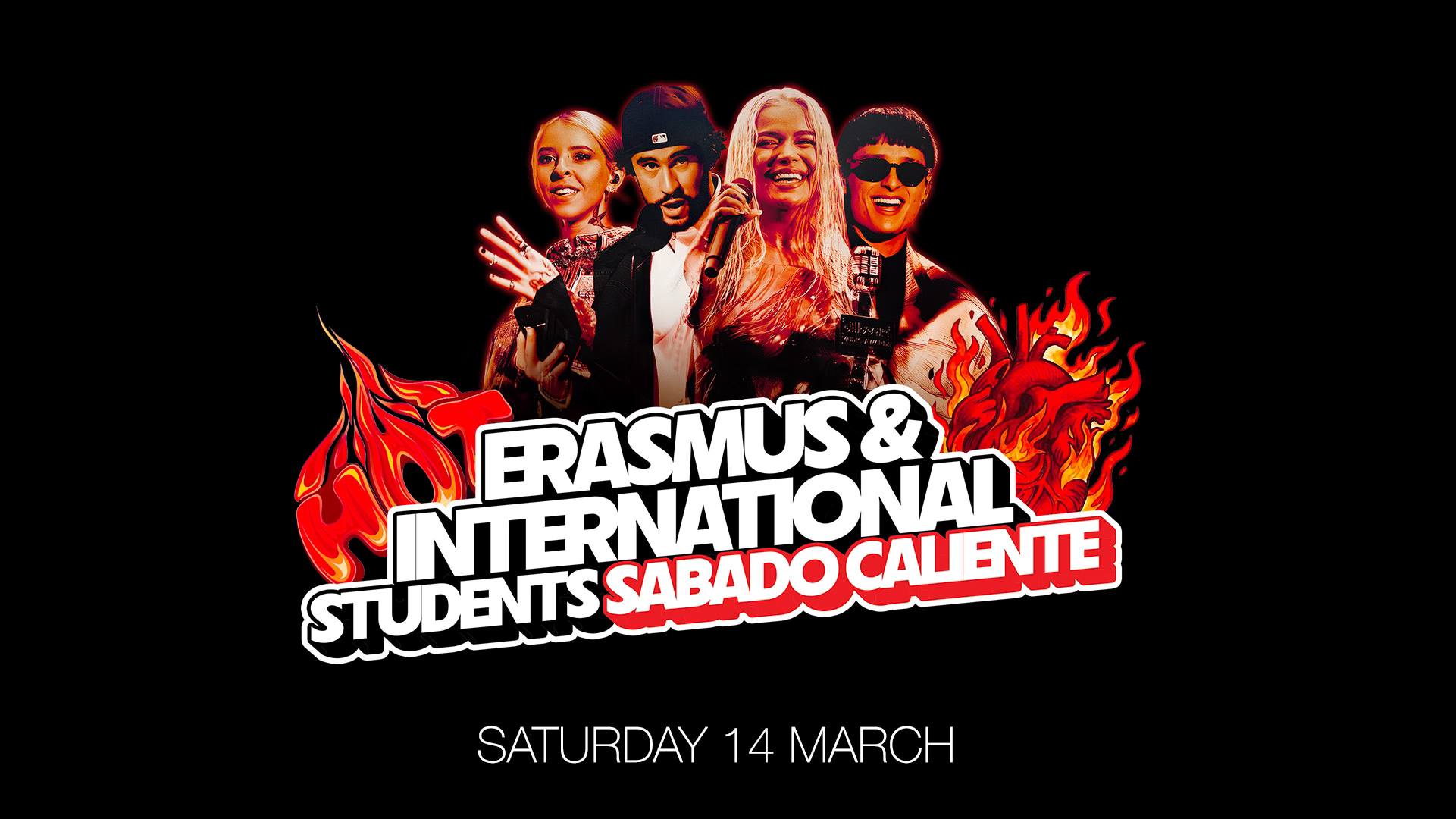 ERASMUS PARTY CRAZY SATURDAY - Sabado Caliente 14th March L'IDOLE DES JEUNES