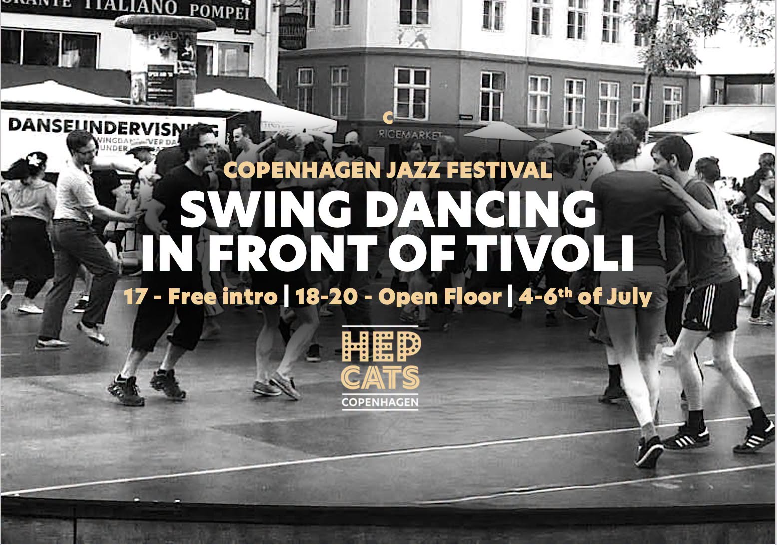 SWING DANCING in front of TIVOLI - LindyHop Intro & Open Dancefloor at CPH Jazz Festival
