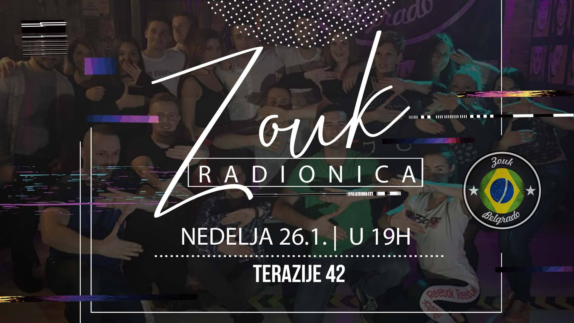 Zouk radionica Nedelja 26.1. u 19h