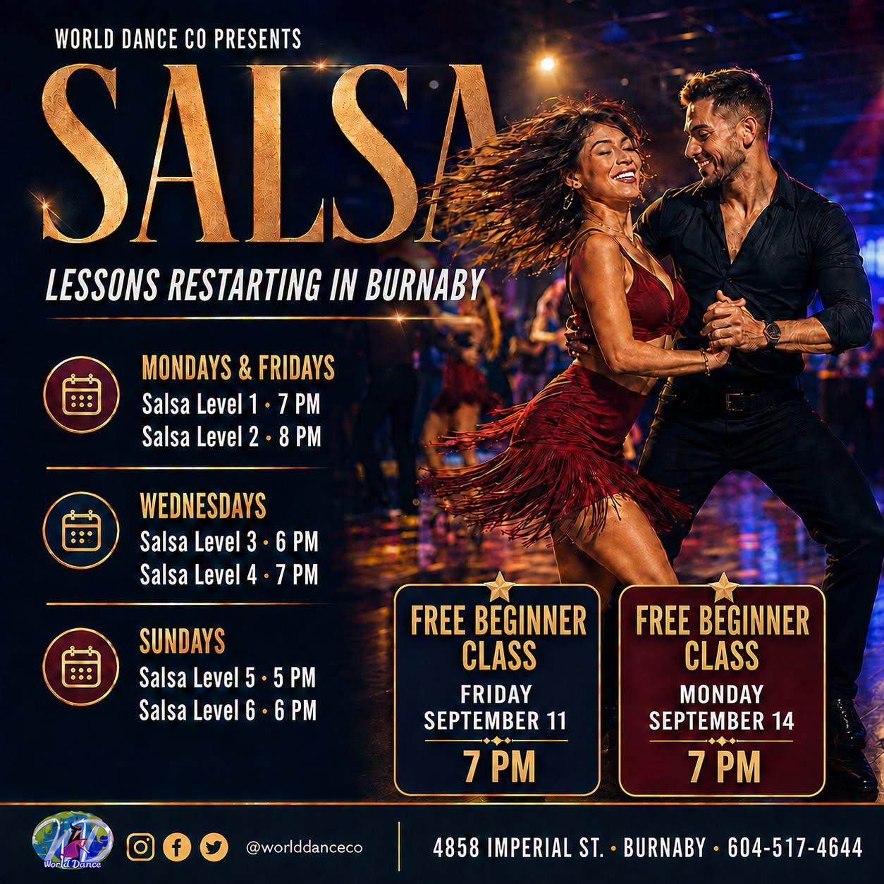 💃🔥 SALSA CLASSES (LEVEL 1 & 2)