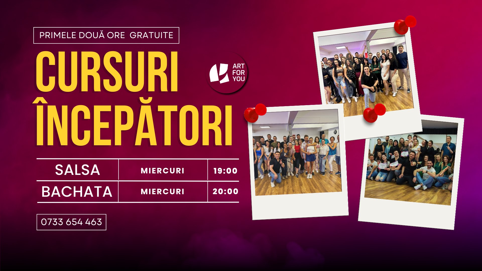 Salsa & Bachata pentru începători grupă nouă @Art for You
