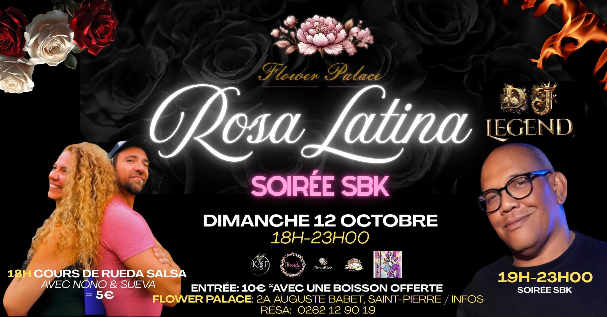 🌹🎧🔥 SOIRÉE ROSA LATINA - SBK 12 OCTOBRE - AU FLOWER PALACE