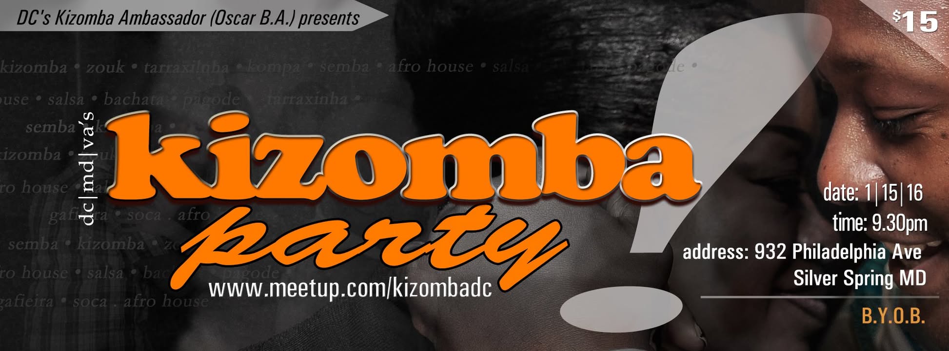 2nd Kizomba Social of 2016 (3rd & 1st Fridays in the DC MD VA)