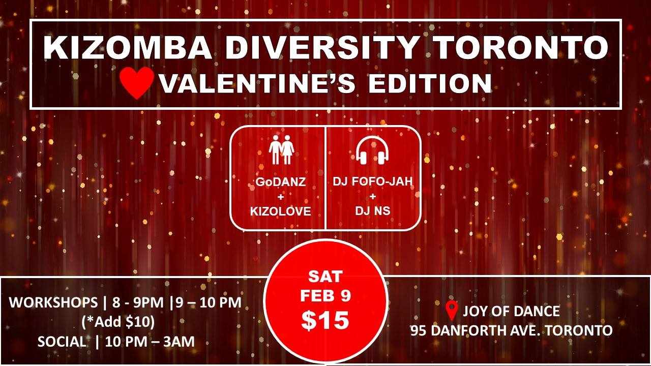Kizomba Diversity Toronto - Valentine's Edition Feb 9th