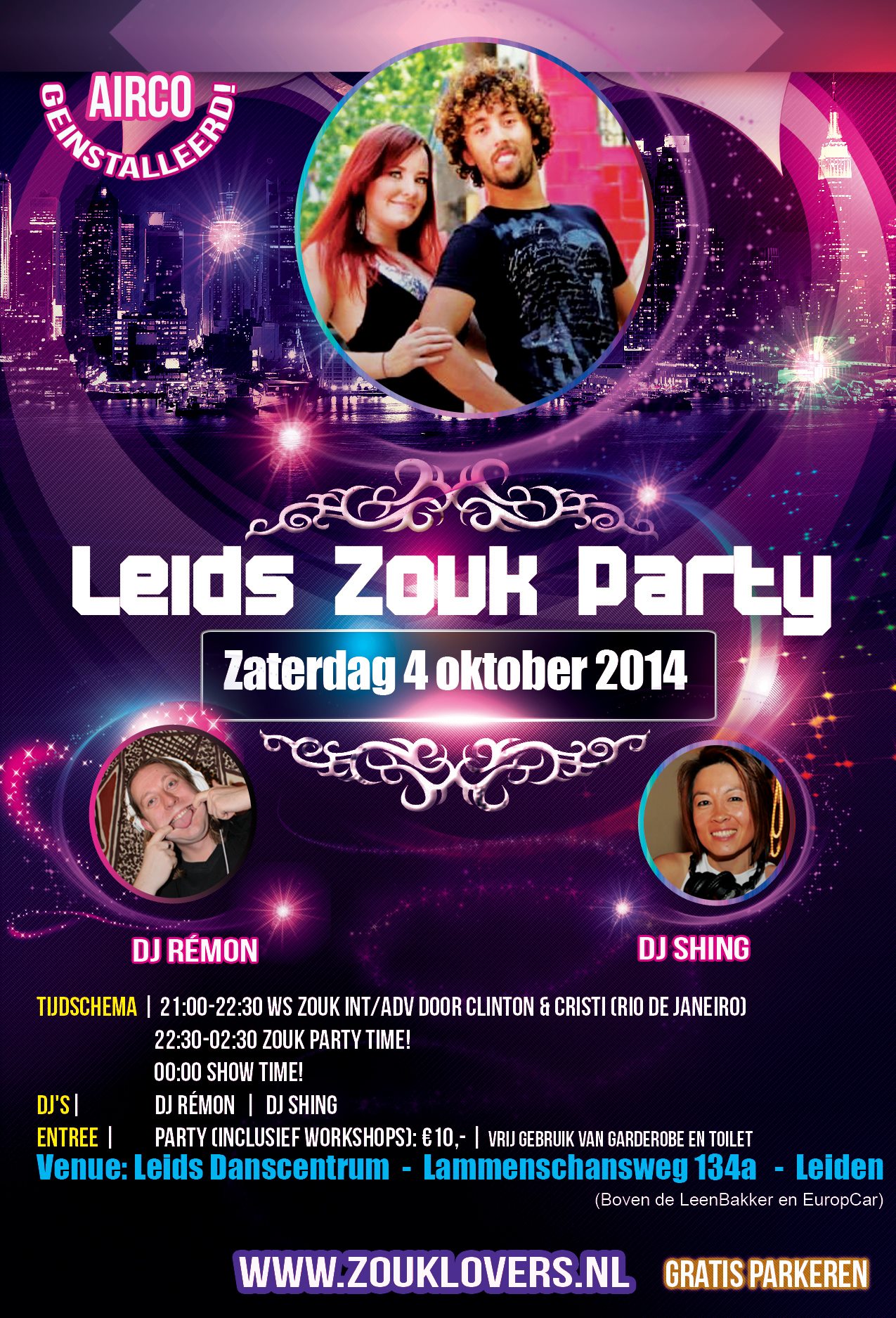 4 10: Leids Zouk 'Airco' Party! - With Clinton & Cristi (Rio de Janeiro)!