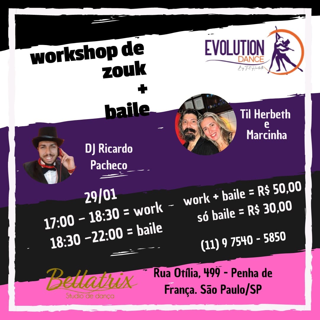 Workshop de Zouk + Baile